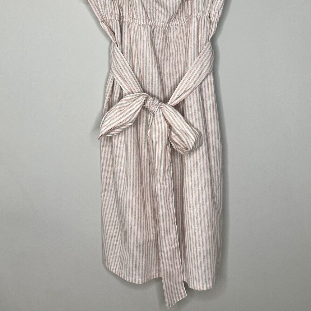 Pleione Plus Size 100% Cotton Ruffle Empire Tie Waist Sun Dress | Size 4X - Picture 6 of 13